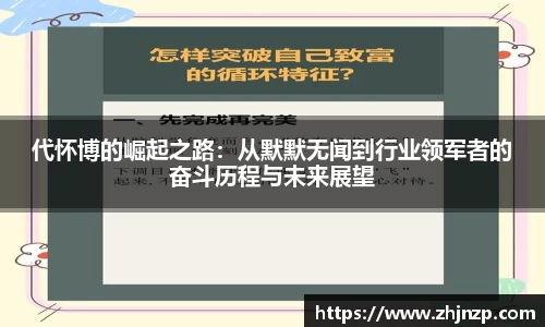 代怀博的崛起之路：从默默无闻到行业领军者的奋斗历程与未来展望