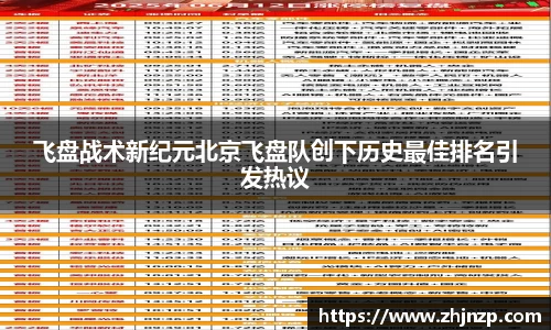 飞盘战术新纪元北京飞盘队创下历史最佳排名引发热议